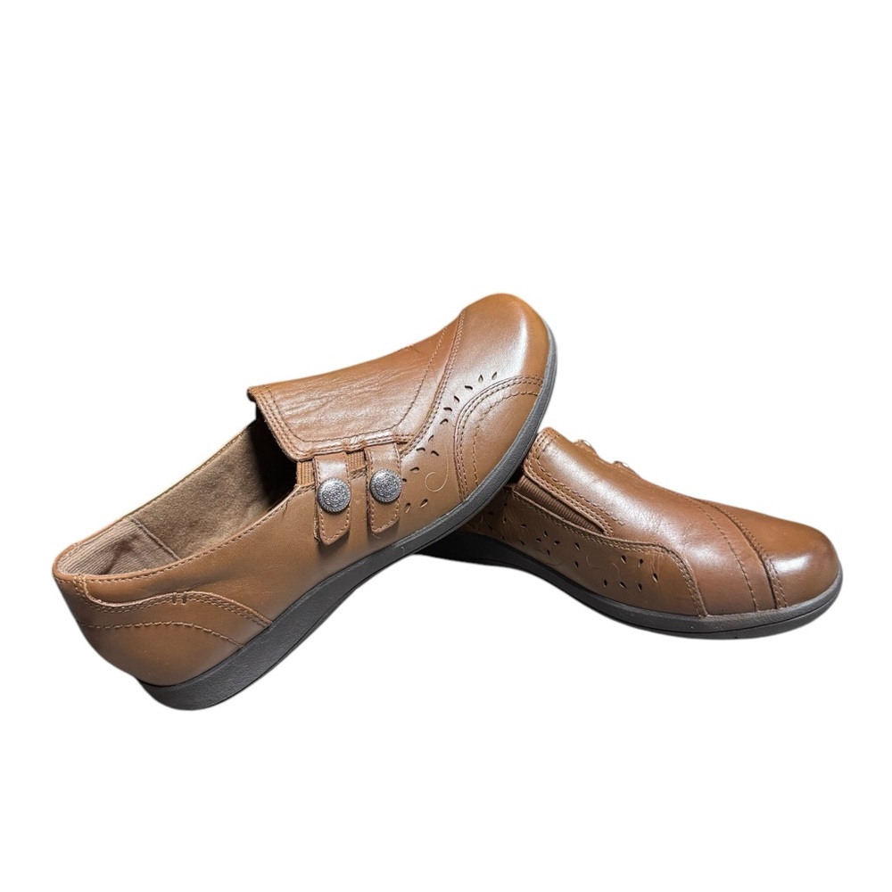Rockport Daisey Brown Leather Flats Loafers Slip-On Womens Size 9 Tru365 Comfort